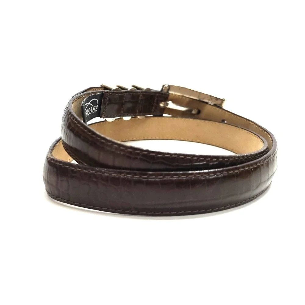 Ladies Brighton Belt Sz 30 Alligator Embossed Made in USA